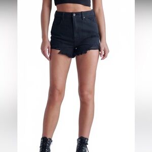 NWT Hidden Finn Black High-Waisted Denim Shorts